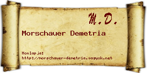 Morschauer Demetria névjegykártya